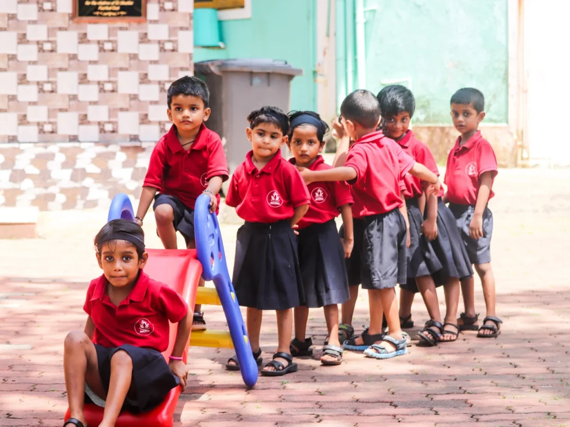 Nursery children at Shanti Niketan
